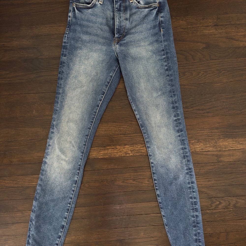 American Eagle Outfitters Blue Ripped Skinny Jeans - Picture 2 of 4